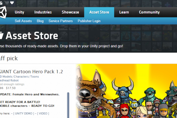 assets store unity free
